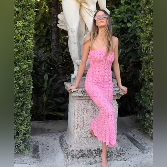 Ronny Kobo Tasha crochet strapless dress - Picture 4 of 16